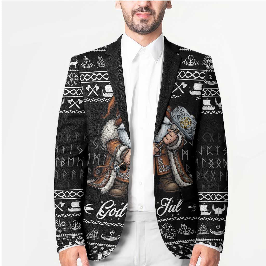 Viking Gnome Christmas Blazer Nordic Xmas Spirit Pattern - Wonder Print Shop
