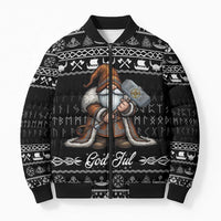 Viking Gnome Christmas Bomber Puffer Jacket Nordic Xmas Spirit Pattern - Wonder Print Shop
