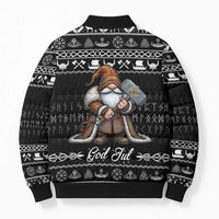 Viking Gnome Christmas Bomber Puffer Jacket Nordic Xmas Spirit Pattern - Wonder Print Shop