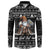 Viking Gnome Christmas Button Sweatshirt Nordic Xmas Spirit Pattern - Wonder Print Shop