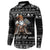 Viking Gnome Christmas Button Sweatshirt Nordic Xmas Spirit Pattern - Wonder Print Shop