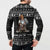 Viking Gnome Christmas Button Sweatshirt Nordic Xmas Spirit Pattern - Wonder Print Shop