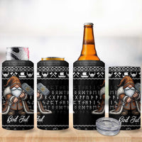 Viking Gnome Christmas 4 in 1 Can Cooler Tumbler Nordic Xmas Spirit Pattern - Wonder Print Shop
