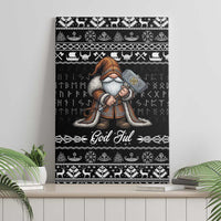 Viking Gnome Christmas Canvas Wall Art Nordic Xmas Spirit Pattern - Wonder Print Shop