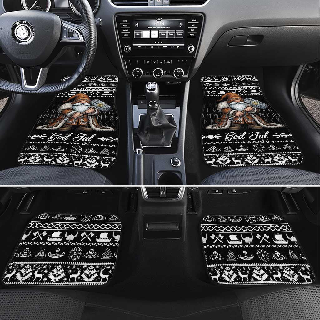 Viking Gnome Christmas Car Mats Nordic Xmas Spirit Pattern - Wonder Print Shop
