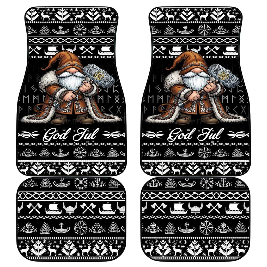 Viking Gnome Christmas Car Mats Nordic Xmas Spirit Pattern - Wonder Print Shop