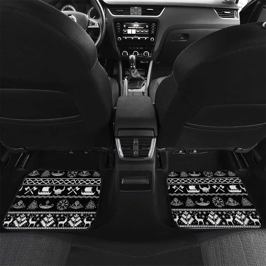 Viking Gnome Christmas Car Mats Nordic Xmas Spirit Pattern - Wonder Print Shop