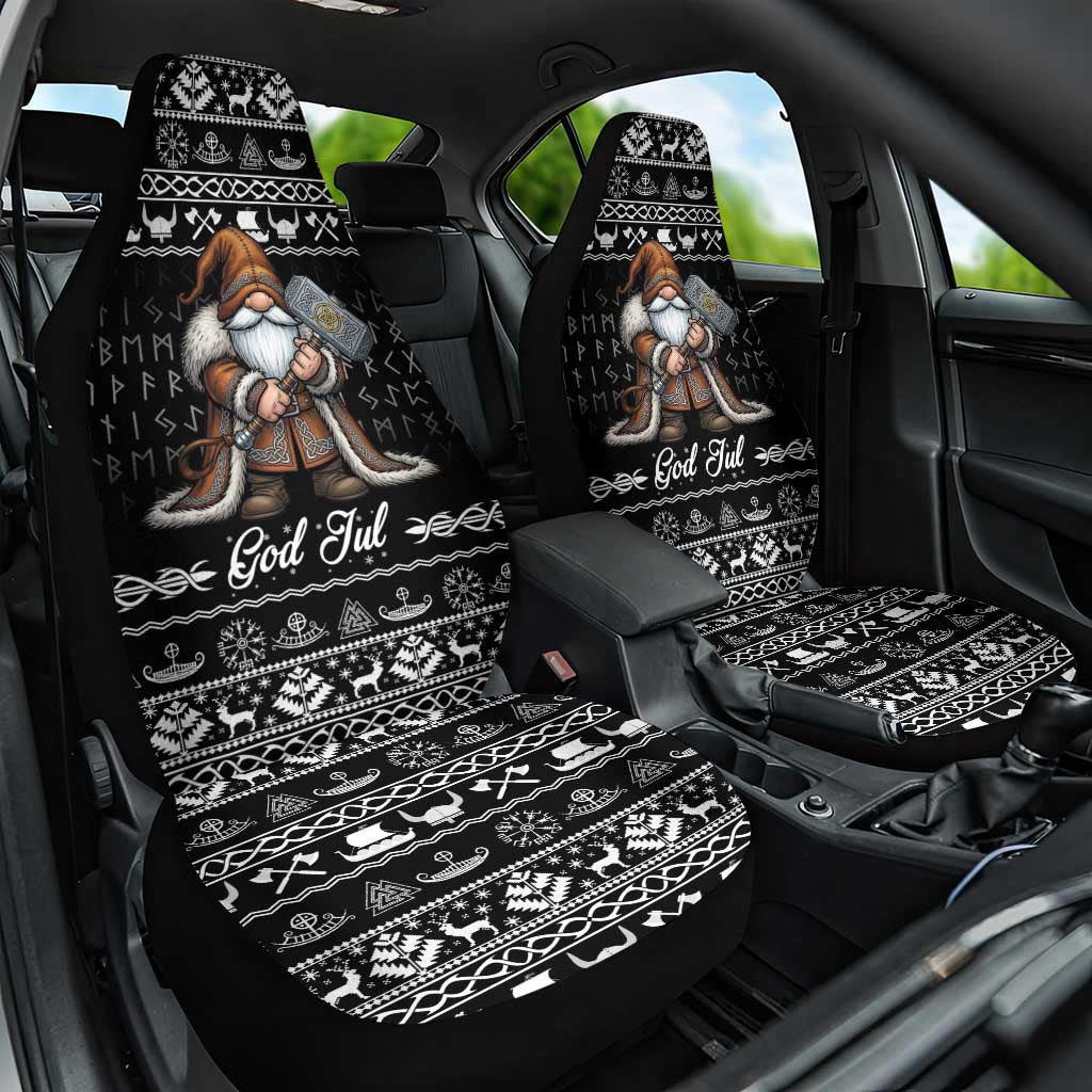 Viking Gnome Christmas Car Seat Cover Nordic Xmas Spirit Pattern - Wonder Print Shop