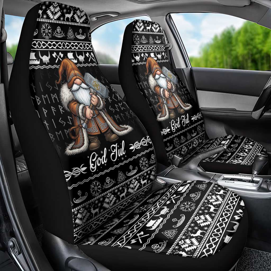 Viking Gnome Christmas Car Seat Cover Nordic Xmas Spirit Pattern - Wonder Print Shop