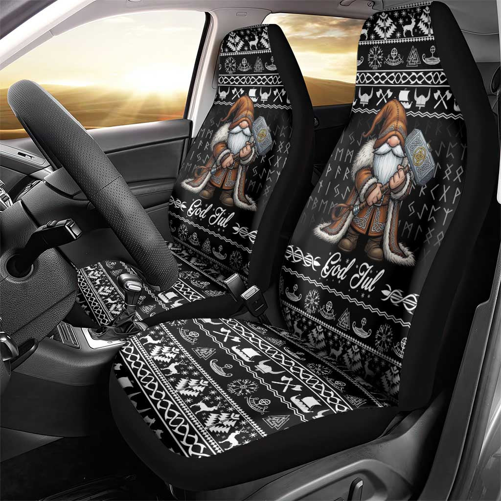 Viking Gnome Christmas Car Seat Cover Nordic Xmas Spirit Pattern - Wonder Print Shop