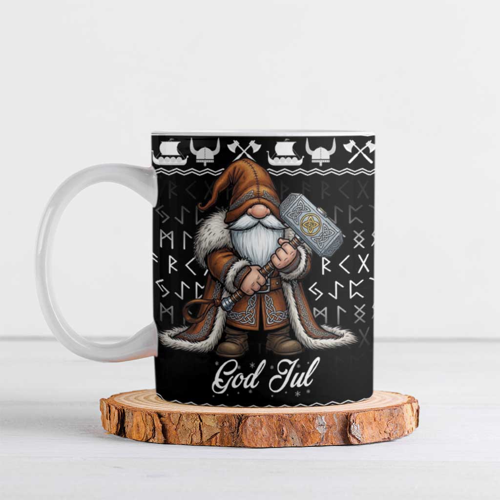 Viking Gnome Christmas Ceramic Mug Nordic Xmas Spirit Pattern - Wonder Print Shop