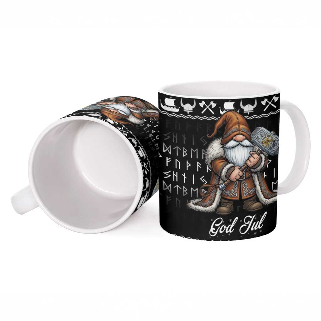 Viking Gnome Christmas Ceramic Mug Nordic Xmas Spirit Pattern - Wonder Print Shop