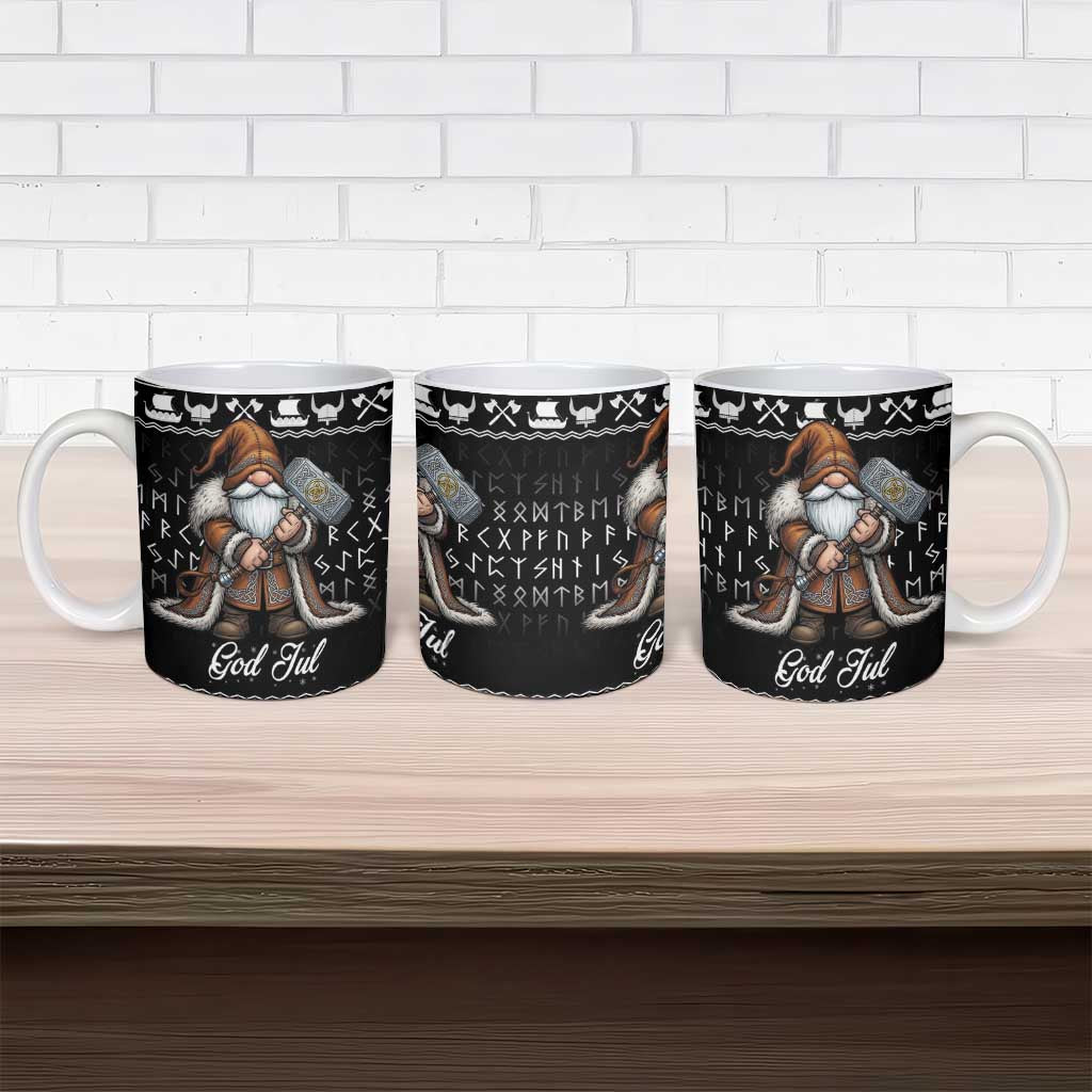 Viking Gnome Christmas Ceramic Mug Nordic Xmas Spirit Pattern - Wonder Print Shop