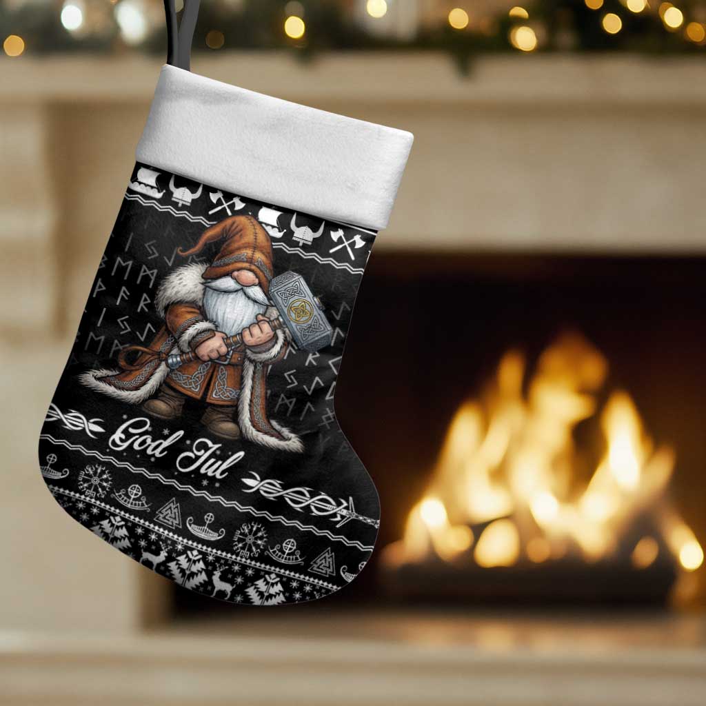 Viking Gnome Christmas Stocking Nordic Xmas Spirit Pattern - Wonder Print Shop