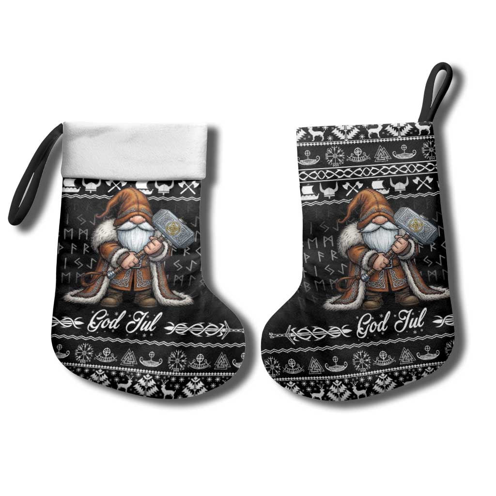 Viking Gnome Christmas Stocking Nordic Xmas Spirit Pattern - Wonder Print Shop
