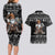 Viking Gnome Christmas Couples Matching Long Sleeve Bodycon Dress and Hawaiian Shirt Nordic Xmas Spirit Pattern - Wonder Print Shop