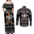 Viking Gnome Christmas Couples Matching Off Shoulder Maxi Dress and Long Sleeve Button Shirt Nordic Xmas Spirit Pattern - Wonder Print Shop