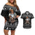 Viking Gnome Christmas Couples Matching Off Shoulder Short Dress and Hawaiian Shirt Nordic Xmas Spirit Pattern - Wonder Print Shop