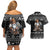 Viking Gnome Christmas Couples Matching Off Shoulder Short Dress and Hawaiian Shirt Nordic Xmas Spirit Pattern - Wonder Print Shop
