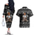Viking Gnome Christmas Couples Matching Off The Shoulder Long Sleeve Dress and Hawaiian Shirt Nordic Xmas Spirit Pattern - Wonder Print Shop