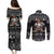 Viking Gnome Christmas Couples Matching Puletasi and Long Sleeve Button Shirt Nordic Xmas Spirit Pattern - Wonder Print Shop