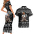 Viking Gnome Christmas Couples Matching Short Sleeve Bodycon Dress and Hawaiian Shirt Nordic Xmas Spirit Pattern - Wonder Print Shop