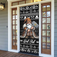 Viking Gnome Christmas Door Cover Nordic Xmas Spirit Pattern - Wonder Print Shop