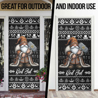 Viking Gnome Christmas Door Cover Nordic Xmas Spirit Pattern - Wonder Print Shop