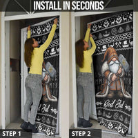 Viking Gnome Christmas Door Cover Nordic Xmas Spirit Pattern - Wonder Print Shop