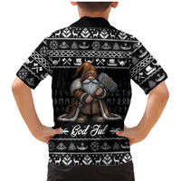 Viking Gnome Christmas Family Matching Mermaid Dress and Hawaiian Shirt Nordic Xmas Spirit Pattern - Wonder Print Shop