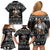 Viking Gnome Christmas Family Matching Off Shoulder Short Dress and Hawaiian Shirt Nordic Xmas Spirit Pattern - Wonder Print Shop