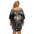 Viking Gnome Christmas Family Matching Off Shoulder Short Dress and Hawaiian Shirt Nordic Xmas Spirit Pattern - Wonder Print Shop