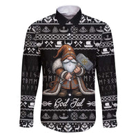 Viking Gnome Christmas Family Matching Puletasi and Hawaiian Shirt Nordic Xmas Spirit Pattern - Wonder Print Shop