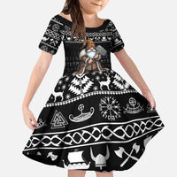 Viking Gnome Christmas Family Matching Tank Maxi Dress and Hawaiian Shirt Nordic Xmas Spirit Pattern - Wonder Print Shop