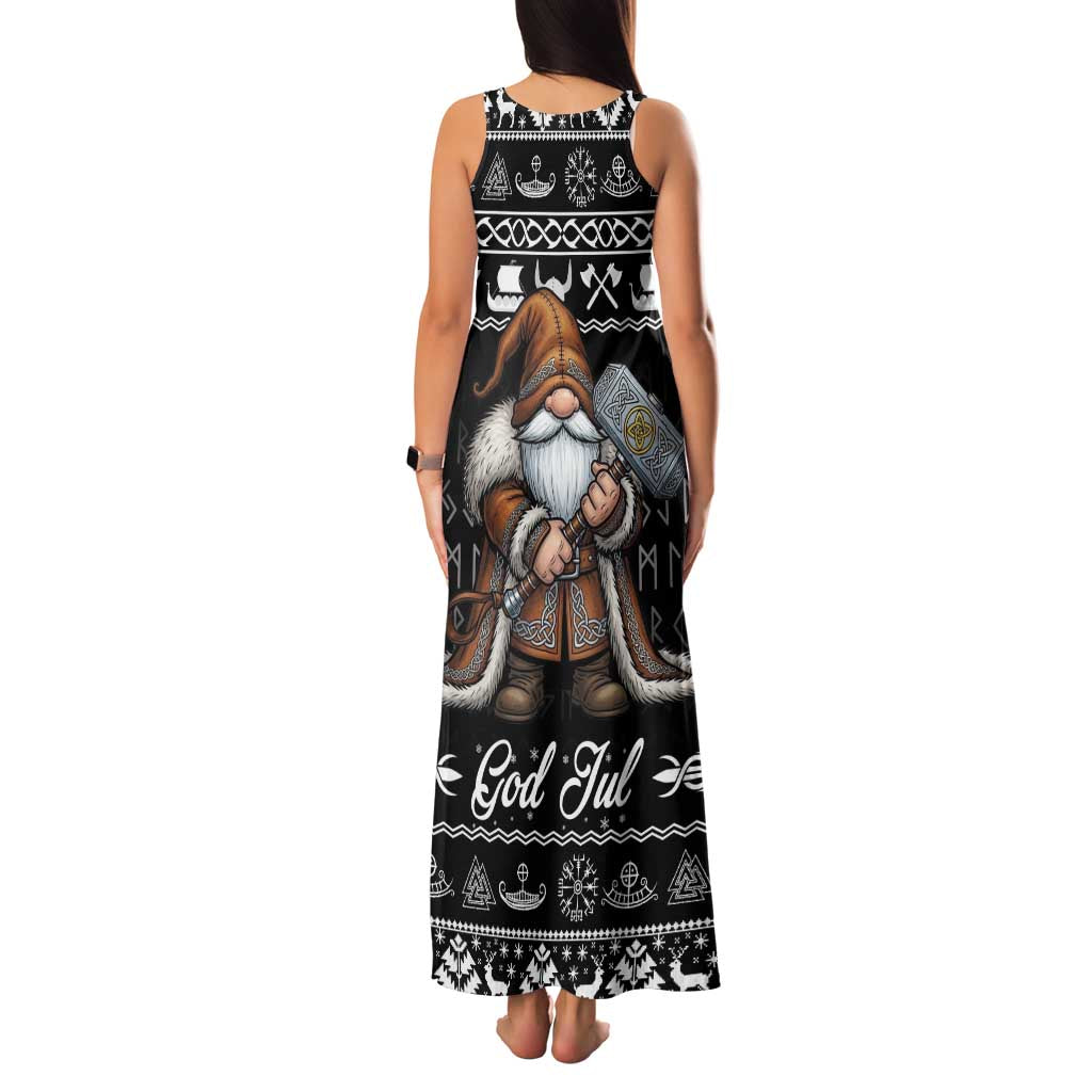 Viking Gnome Christmas Family Matching Tank Maxi Dress and Hawaiian Shirt Nordic Xmas Spirit Pattern - Wonder Print Shop