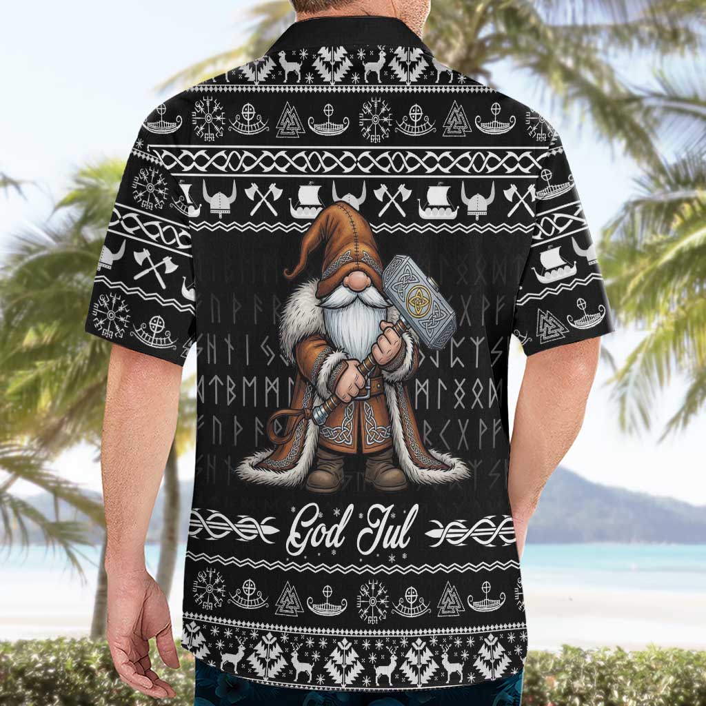 Viking Gnome Christmas Hawaiian Shirt Nordic Xmas Spirit Pattern - Wonder Print Shop