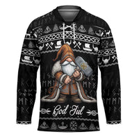 Viking Gnome Christmas Hockey Jersey Nordic Xmas Spirit Pattern - Wonder Print Shop