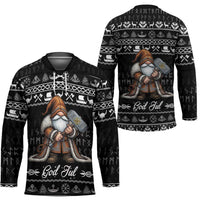 Viking Gnome Christmas Hockey Jersey Nordic Xmas Spirit Pattern - Wonder Print Shop