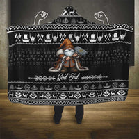 Viking Gnome Christmas Hooded Blanket Nordic Xmas Spirit Pattern - Wonder Print Shop