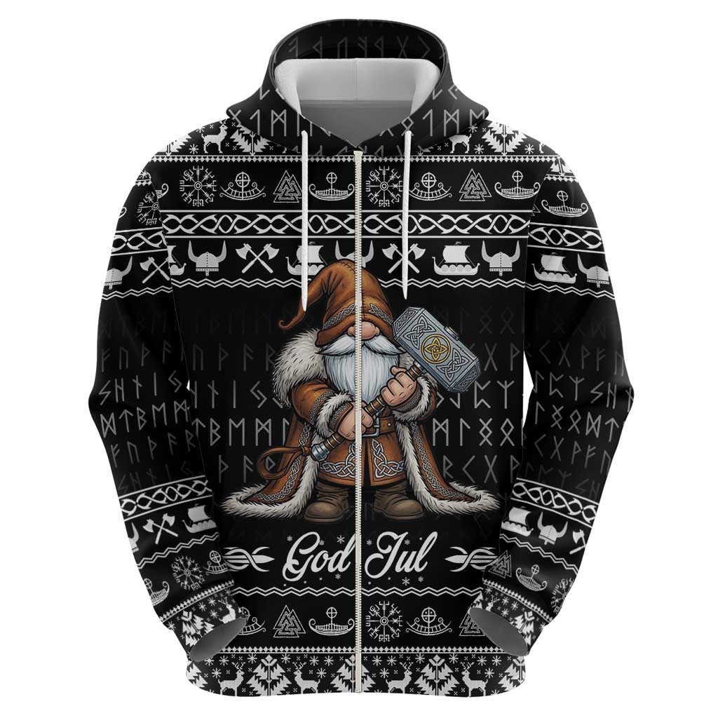 Viking Gnome Christmas Hoodie Nordic Xmas Spirit Pattern - Wonder Print Shop