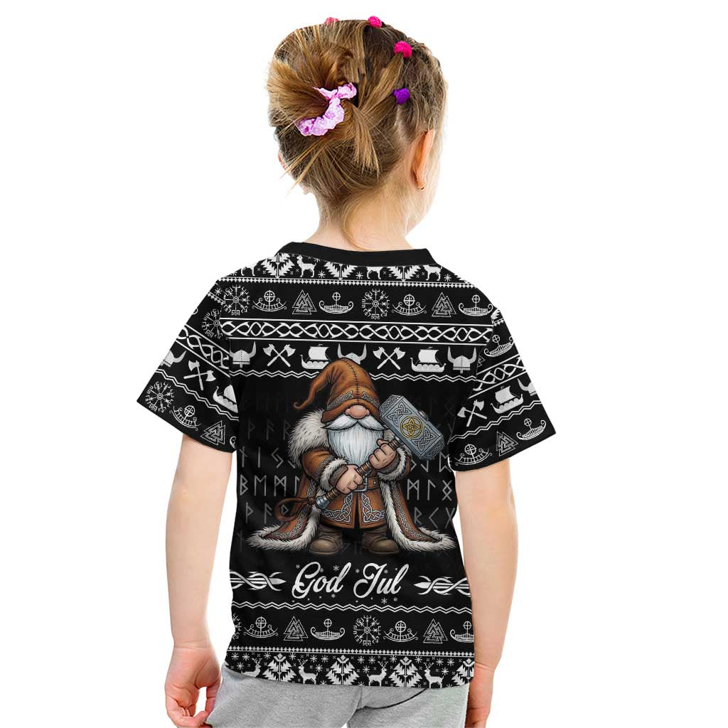 Viking Gnome Christmas Kid T Shirt Nordic Xmas Spirit Pattern - Wonder Print Shop