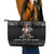 Viking Gnome Christmas Leather Tote Bag Nordic Xmas Spirit Pattern - Wonder Print Shop