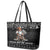 Viking Gnome Christmas Leather Tote Bag Nordic Xmas Spirit Pattern - Wonder Print Shop