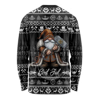 Viking Gnome Christmas Long Sleeve Shirt Nordic Xmas Spirit Pattern - Wonder Print Shop