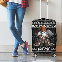 Viking Gnome Christmas Luggage Cover Nordic Xmas Spirit Pattern - Wonder Print Shop
