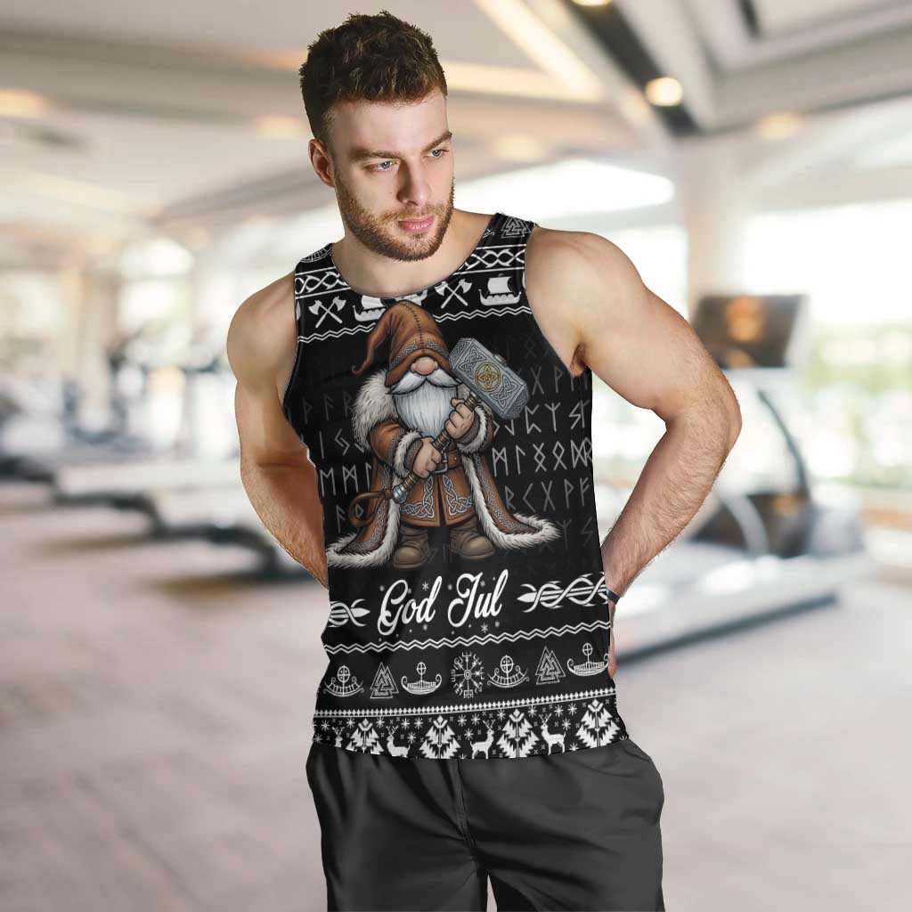 Viking Gnome Christmas Men Tank Top Nordic Xmas Spirit Pattern - Wonder Print Shop