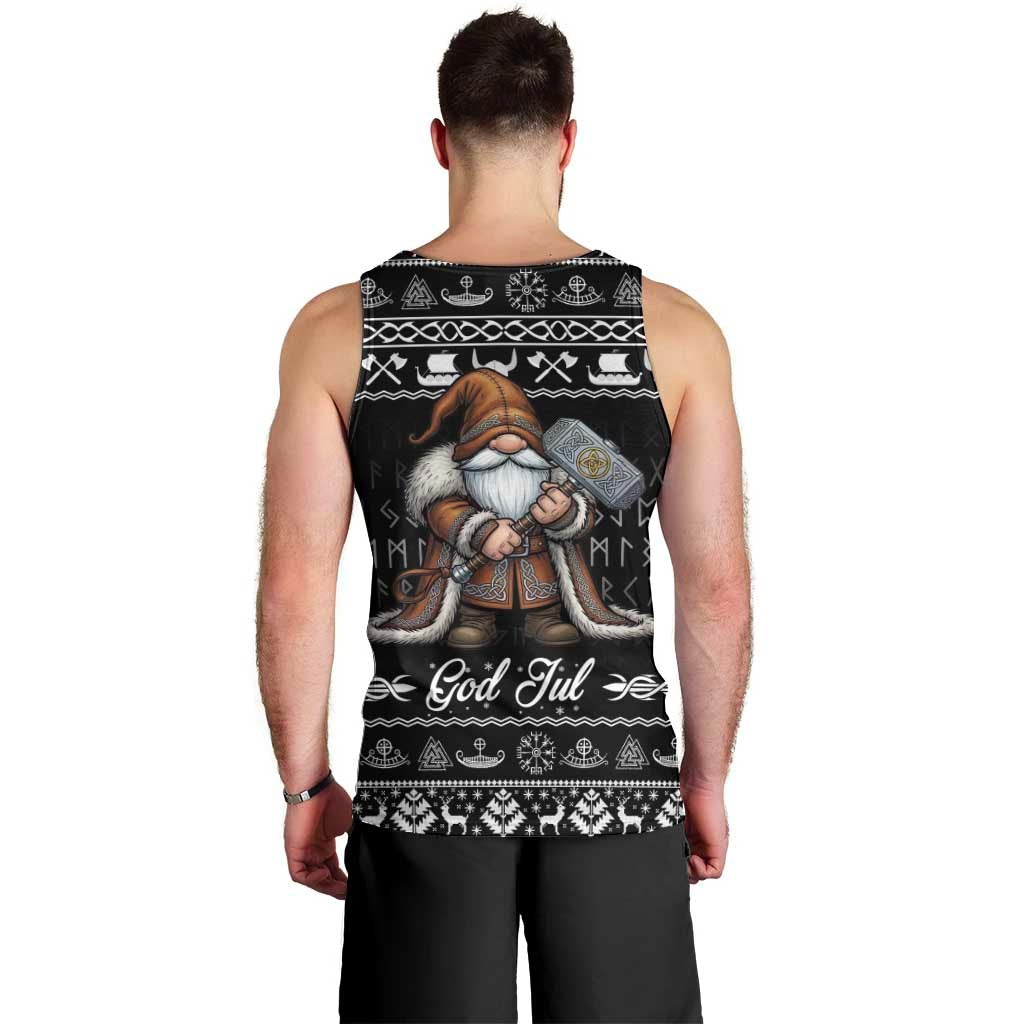 Viking Gnome Christmas Men Tank Top Nordic Xmas Spirit Pattern - Wonder Print Shop