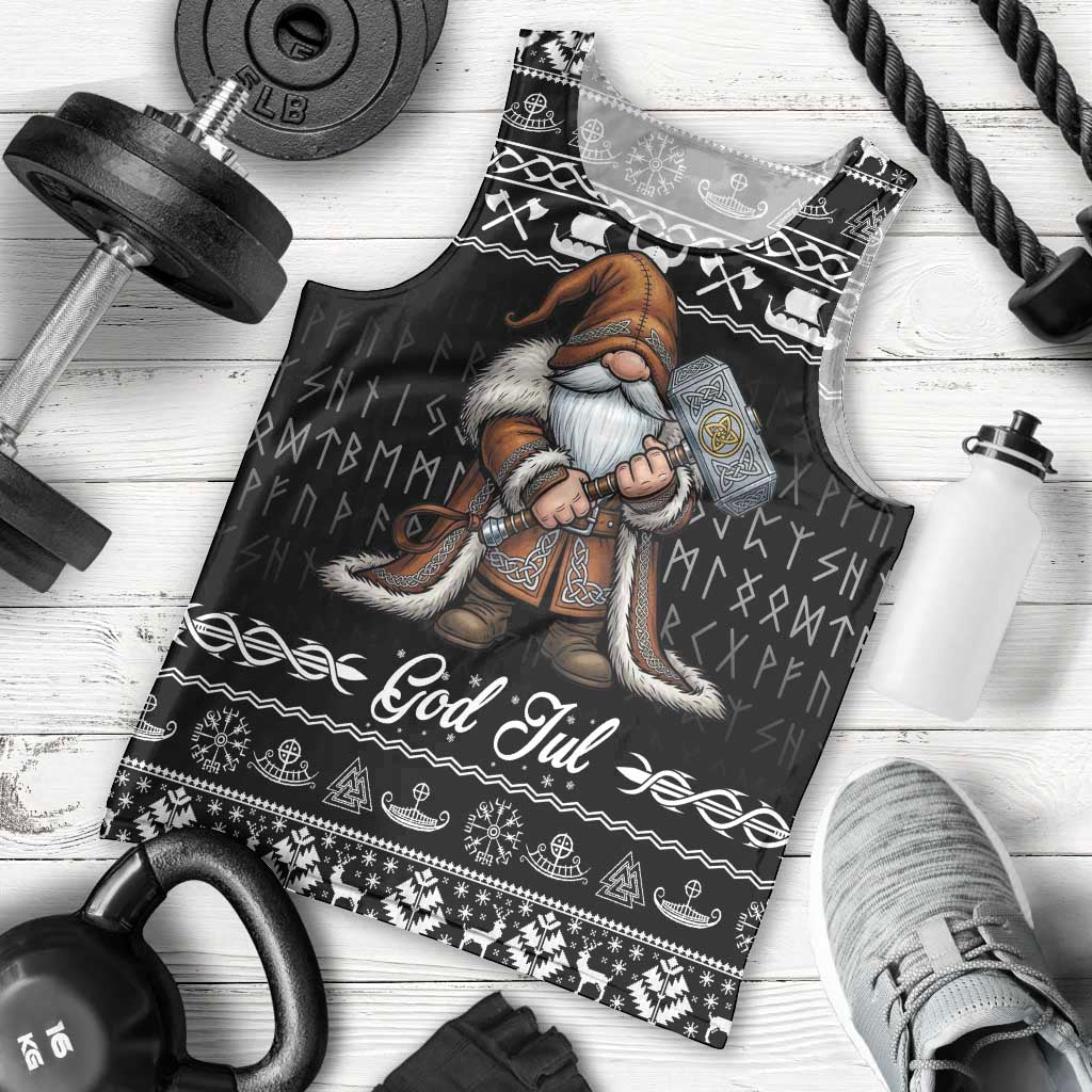 Viking Gnome Christmas Men Tank Top Nordic Xmas Spirit Pattern - Wonder Print Shop