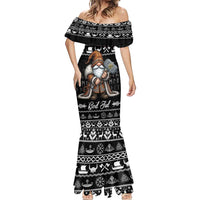 Viking Gnome Christmas Mermaid Dress Nordic Xmas Spirit Pattern - Wonder Print Shop