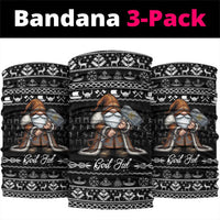 Viking Gnome Christmas Neck Gaiter Nordic Xmas Spirit Pattern - Wonder Print Shop